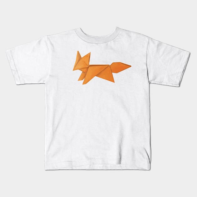 Origami Fox Kids T-Shirt by Mad